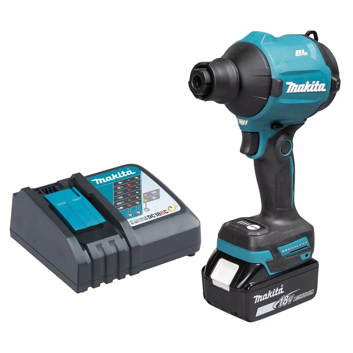 Makita Dust Blower W/Battery & Charger, DAS180RF (18 V)
