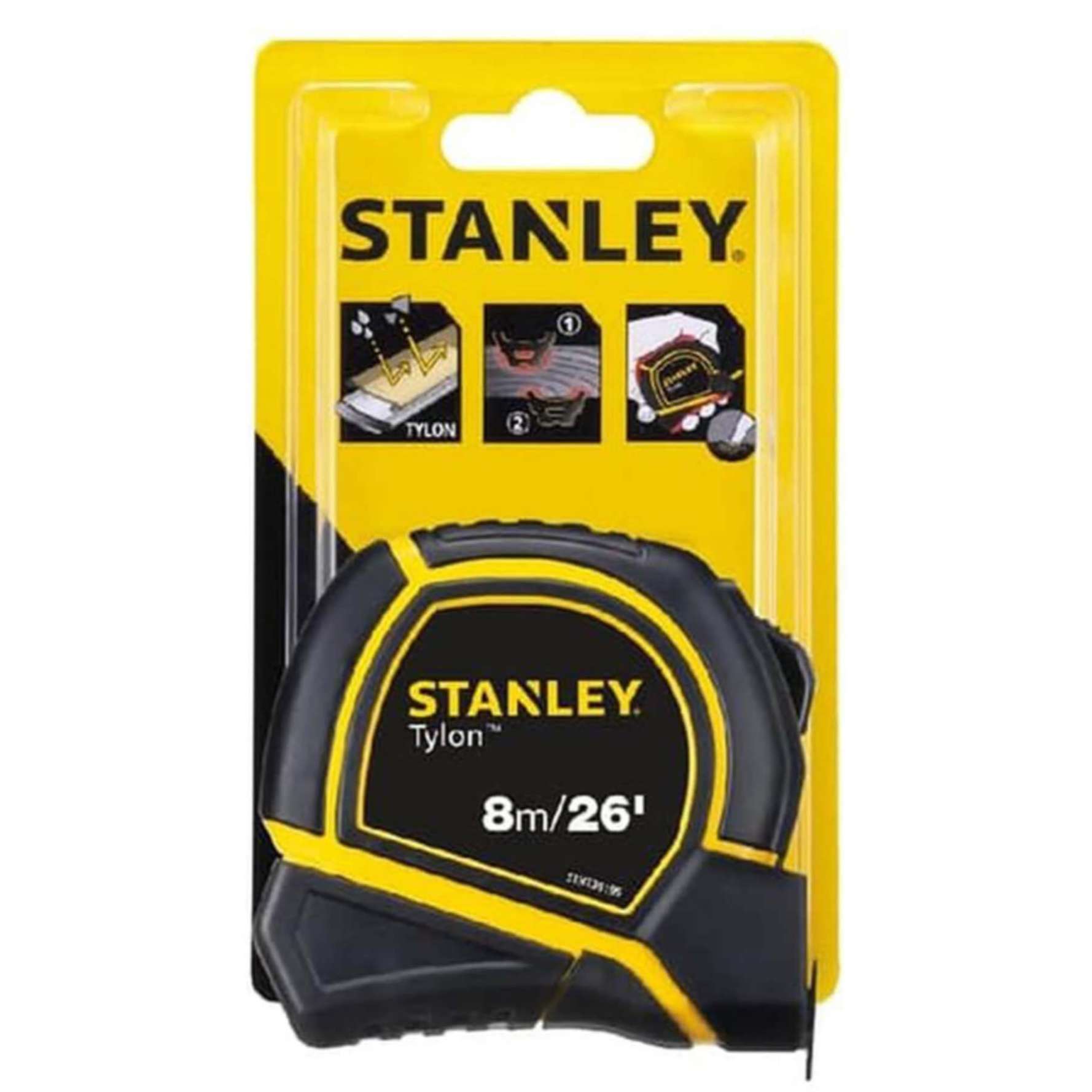 Stanley Tylon Tape Rules (8 m/792.48 cm x 2.5 cm)