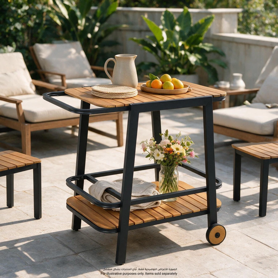 Living Accents Majlis Tea Trolley (75.5 x 49 x 77 cm)