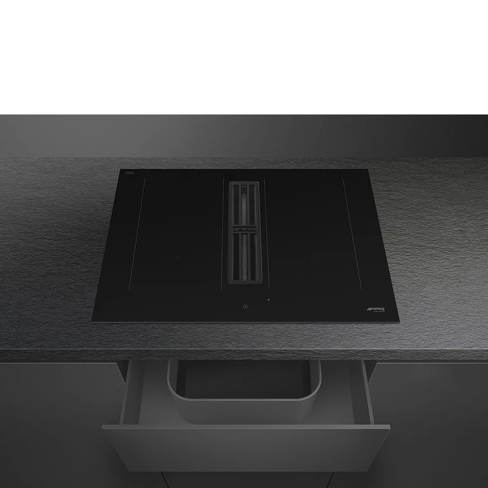 Smeg Universale Aesthetic Built-In 4-Zone Induction Hob W/Integrated Hood, HOBD472D2 (52 x 70 x 23 cm)