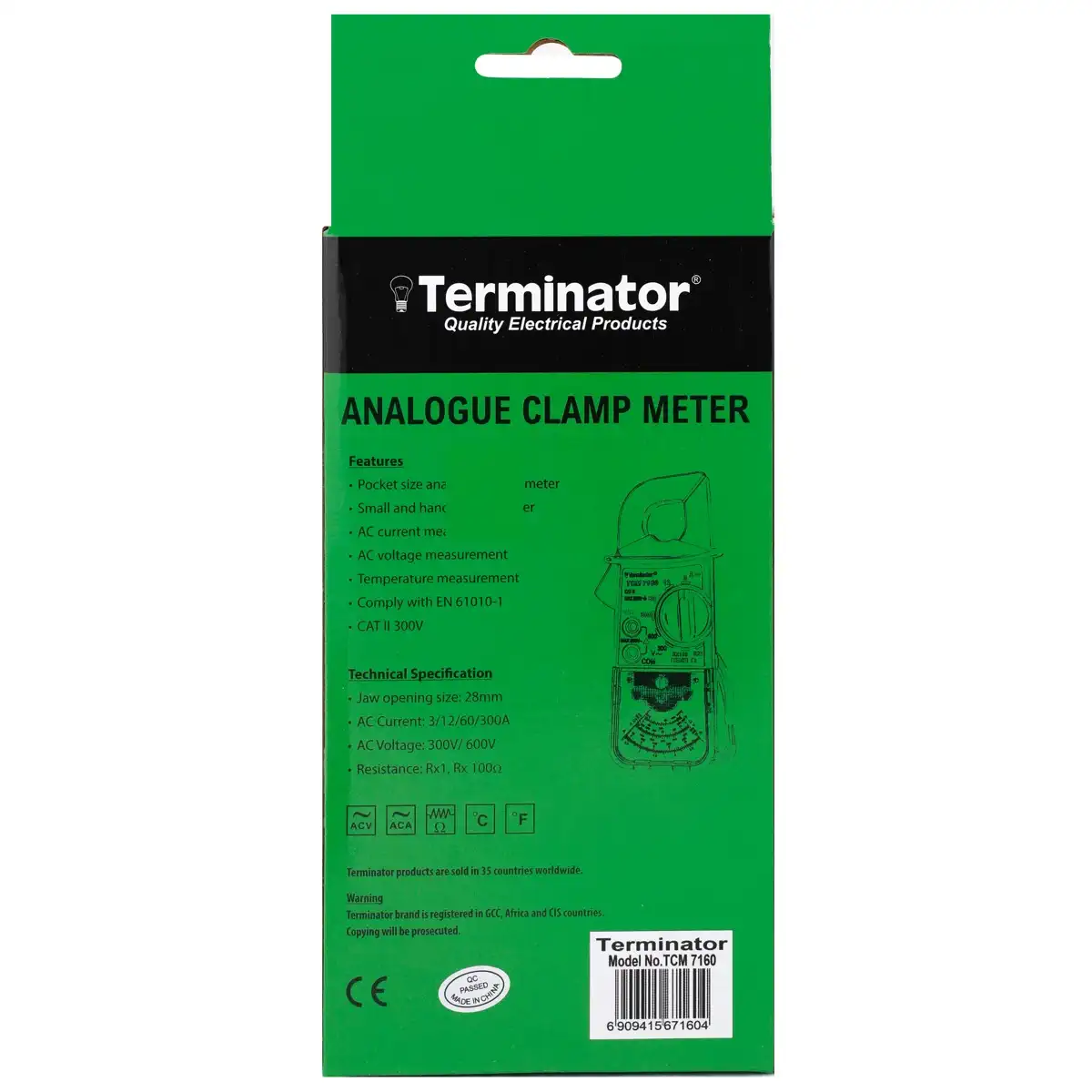 Terminator Analogue Clamp Meter AC (600 V, 300 A)