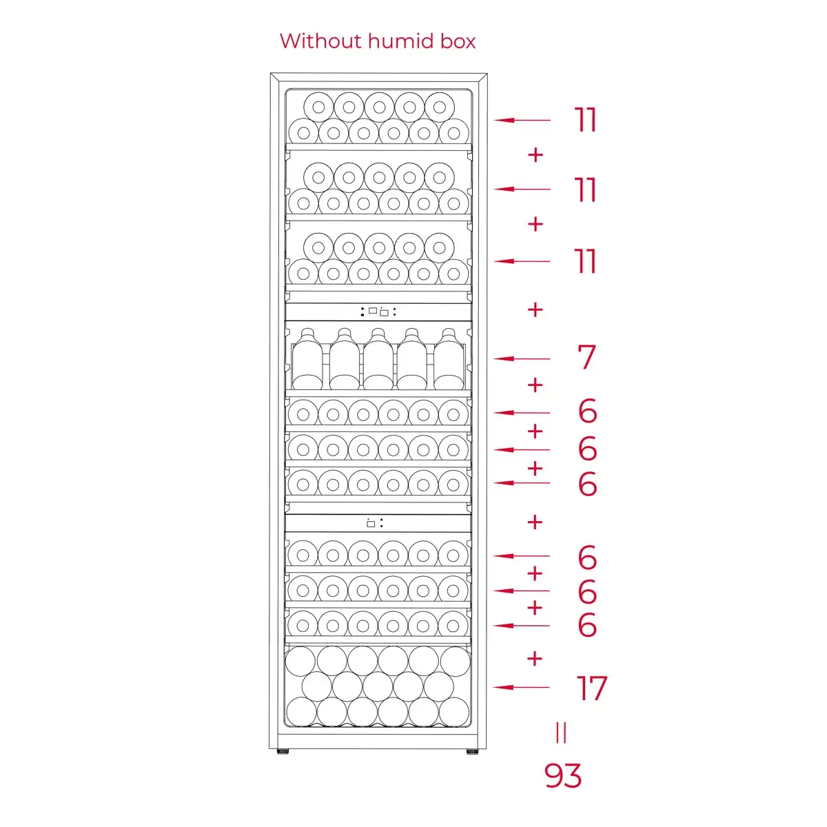 Teka Built-In Beverage Cooler, RVI 30097 GBK (93 Bottles)