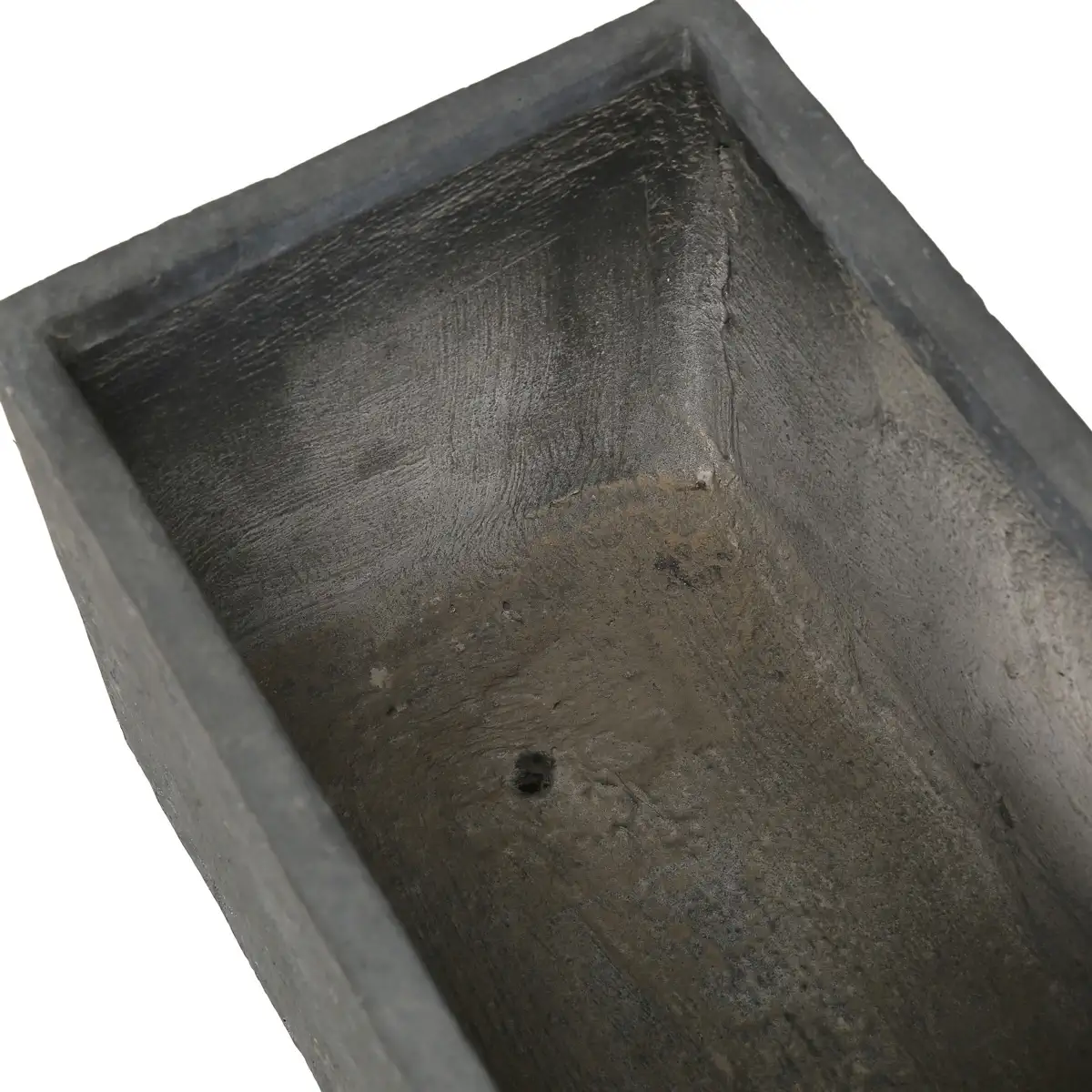 Arizona Bigular Fiber Clay Plant Pot (80 x 40 x 40 cm, Graphite)
