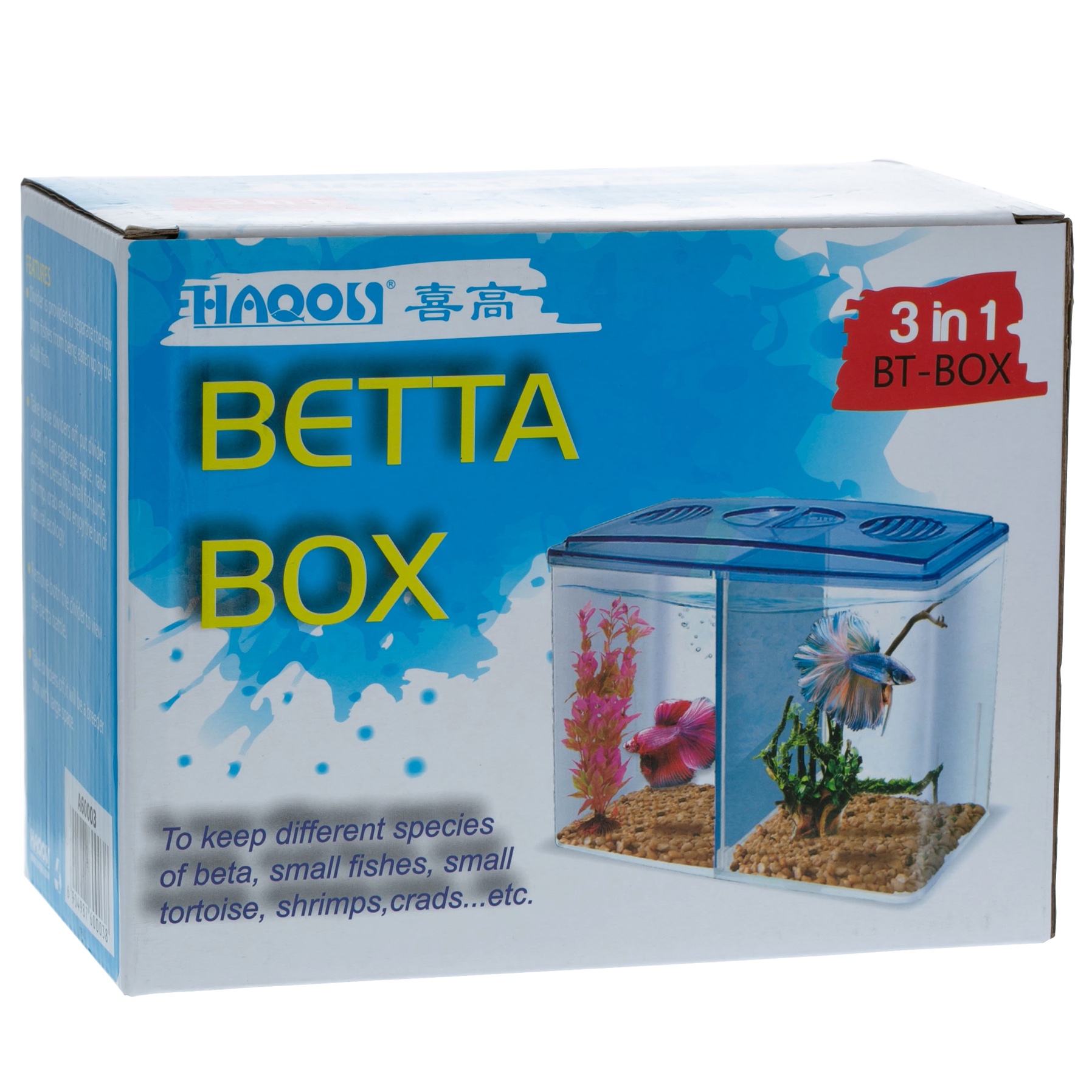 Haqos 3-In-1 Betta Box, HQ BT-L (18 x 10 x 14 cm, Large)