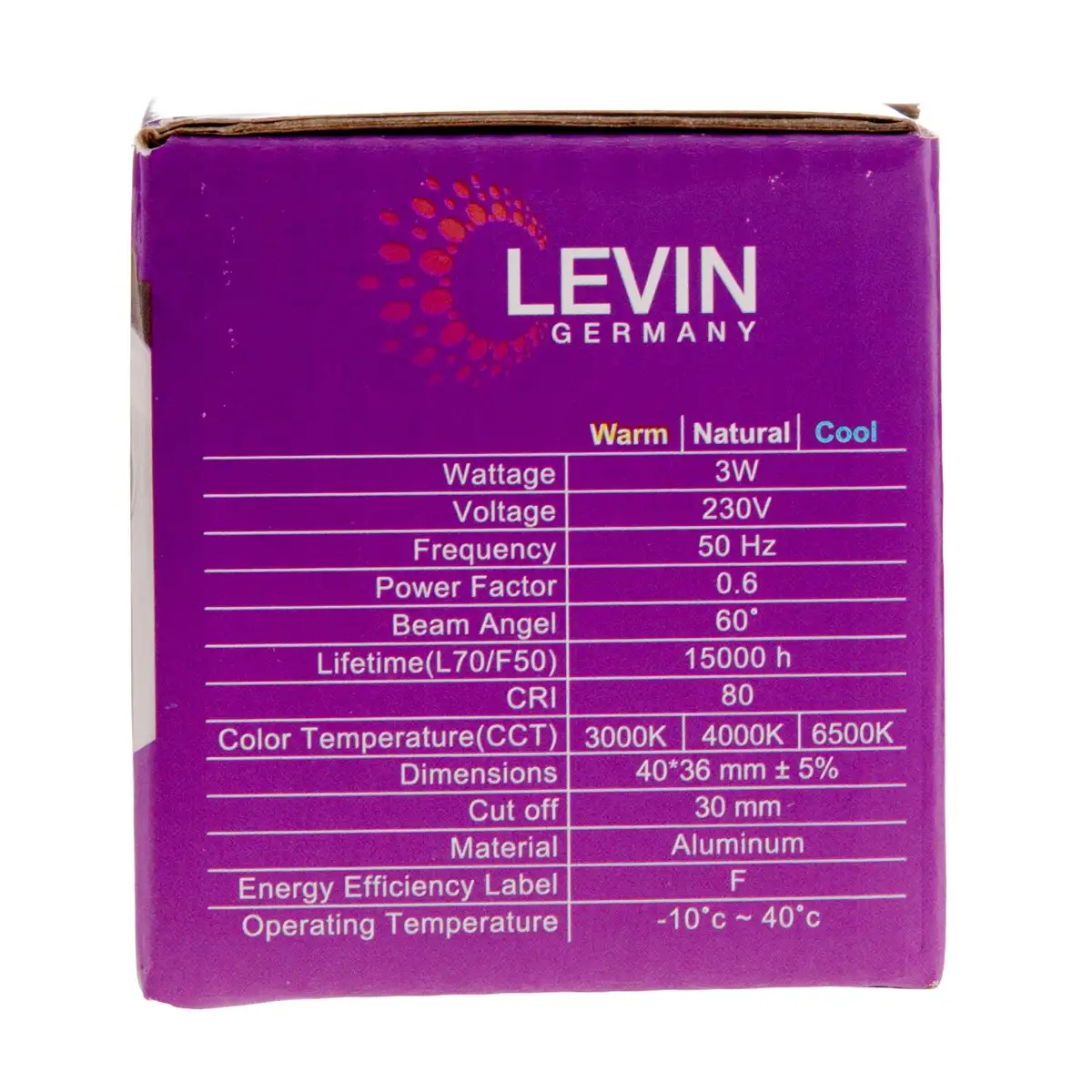 Levin LED Spot Light (3 W, Natural White)