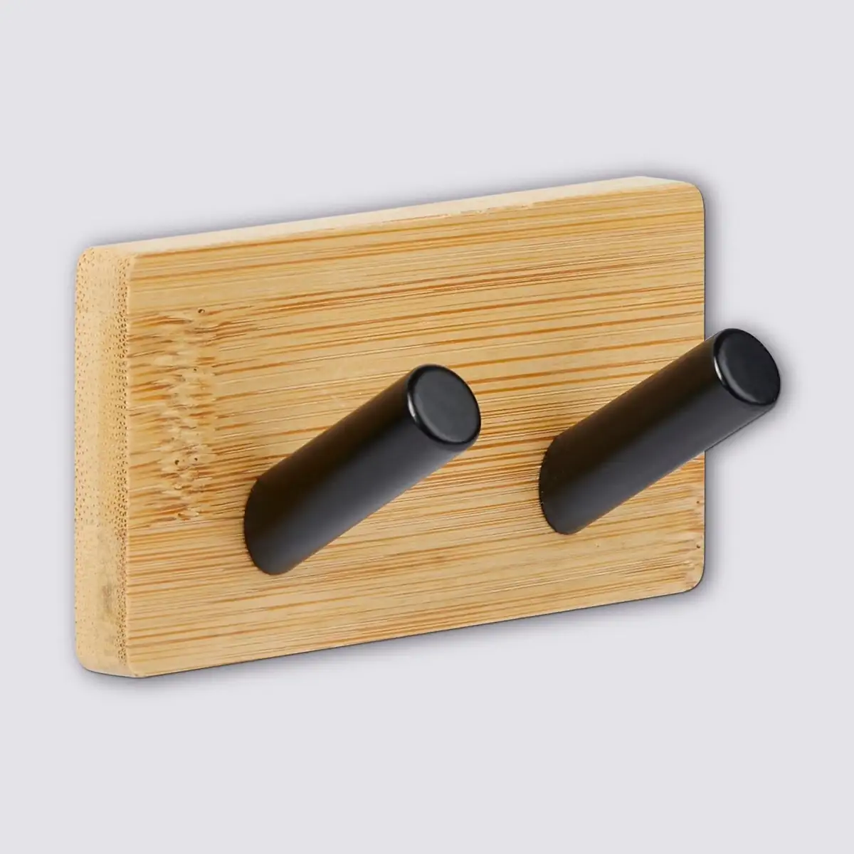 5Five Stiky Adhesive Hook 2 Heads Metal/Bamboo (Beige)