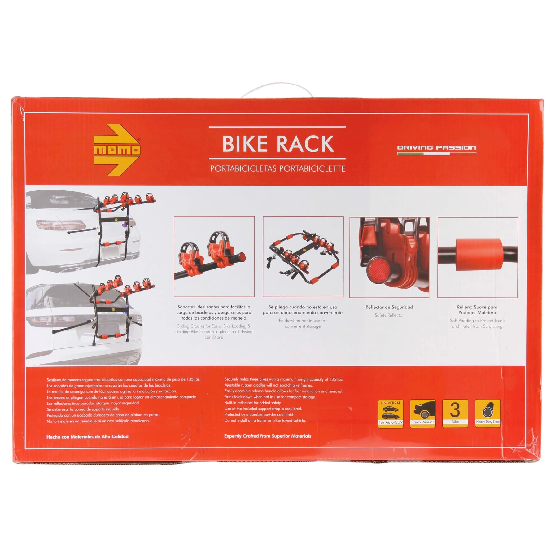 Momo 3-Bike Car Mount Rack, 3S