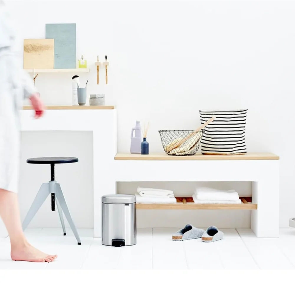Brabantia NewIcon Pedal Bin (5 L, Matt Steel)