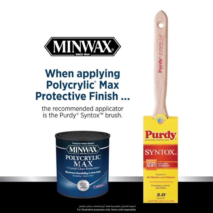 Minwax Polycrylic Max Gloss Water-Based (Clear, 946 ml)