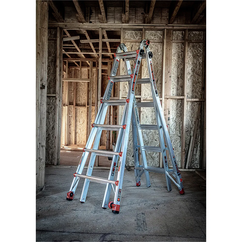 Little Giant Aluminum Multi-Position Extension Ladder W/Ratchet Leg Levelers (7.9 m)