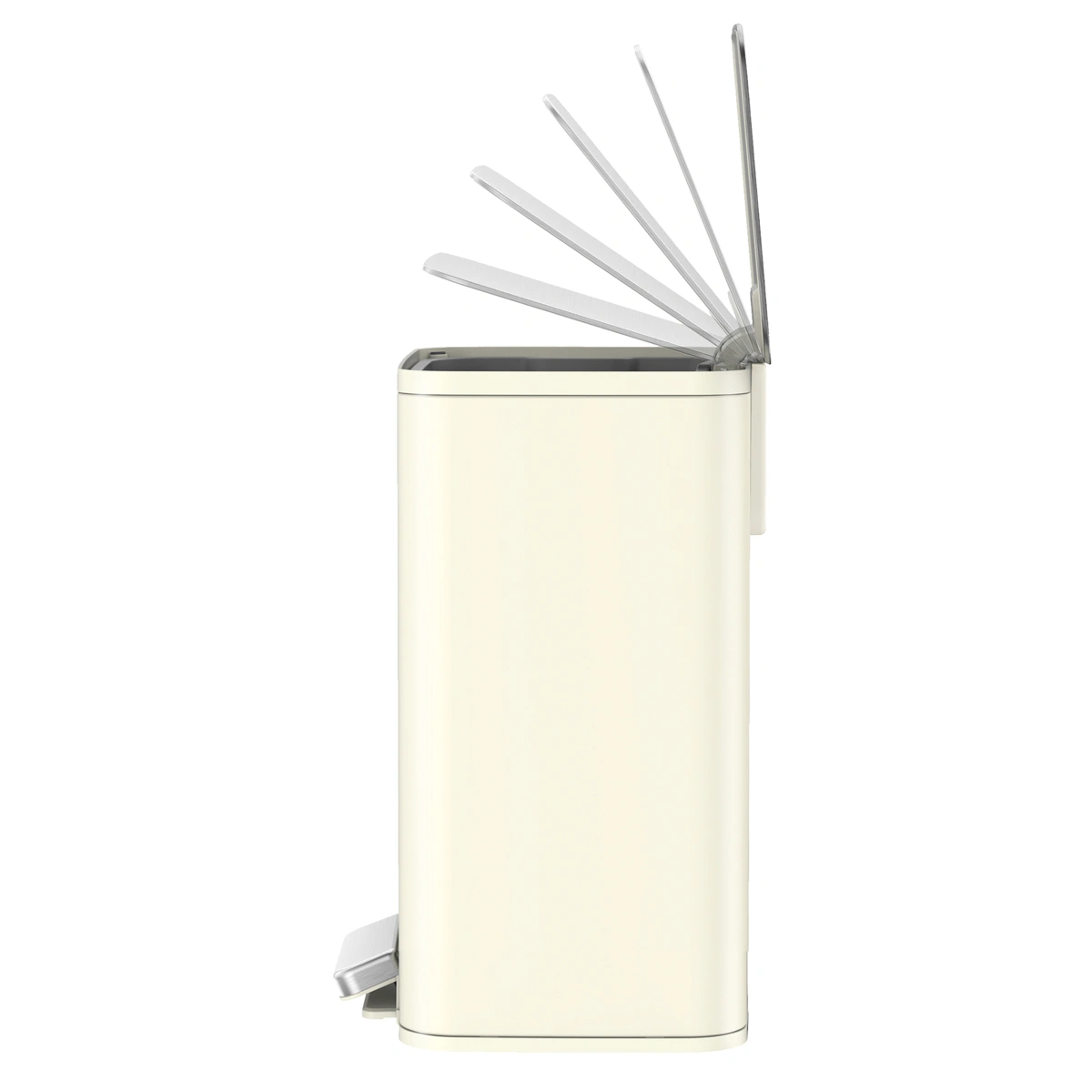 Eko Marina Stainless Steel Step Bin (34.1 x 29.1 x 44.6 cm, 20 L, Vanilla)