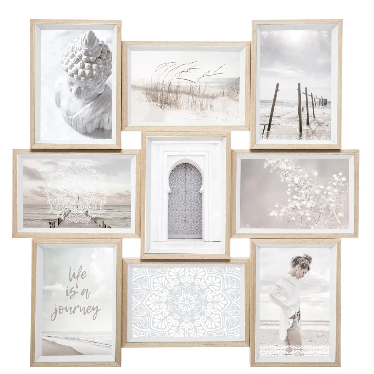 Atmosphera Moly Photo Montage Frame (Assorted Colors, 9 Photos)