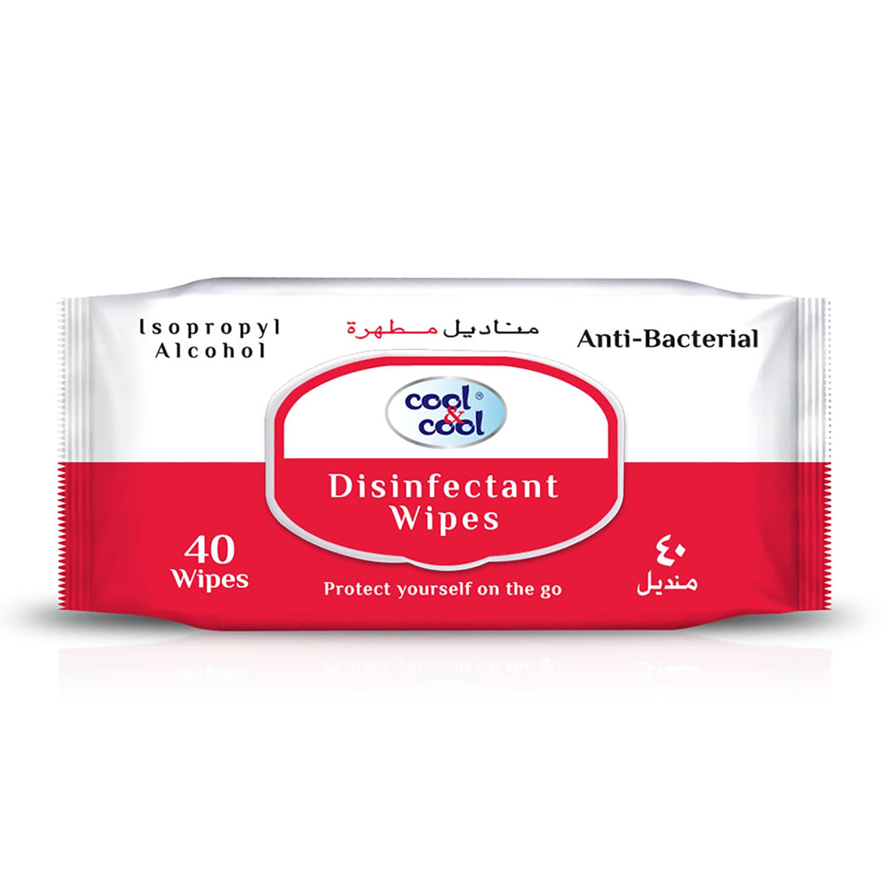 Cool & Cool Disinfectant Anti Bacterial Wipes Twin Pack 