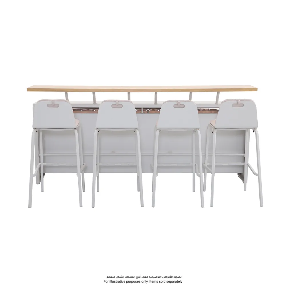 Barista Outdoor Kitchen Steel Counter Table (240 x 55 x 111.5 cm)