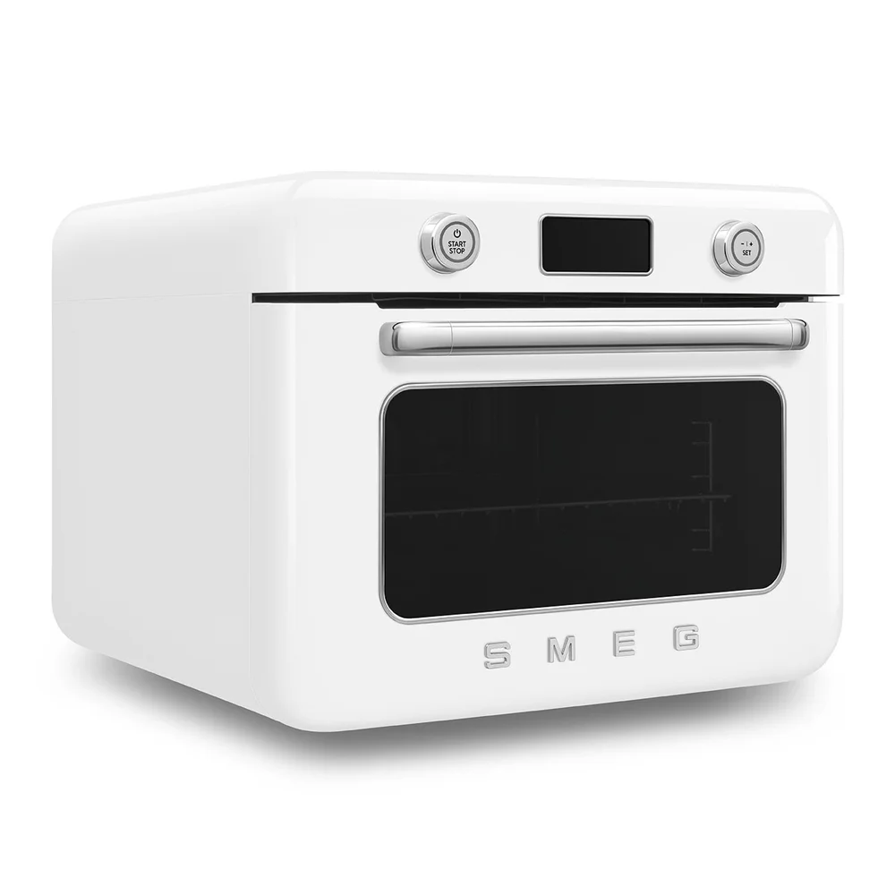 Smeg 50's Style Countertop Multi-Function Oven W/Grill & Steam Function, COF01WHUK (30 L, 1800 W)