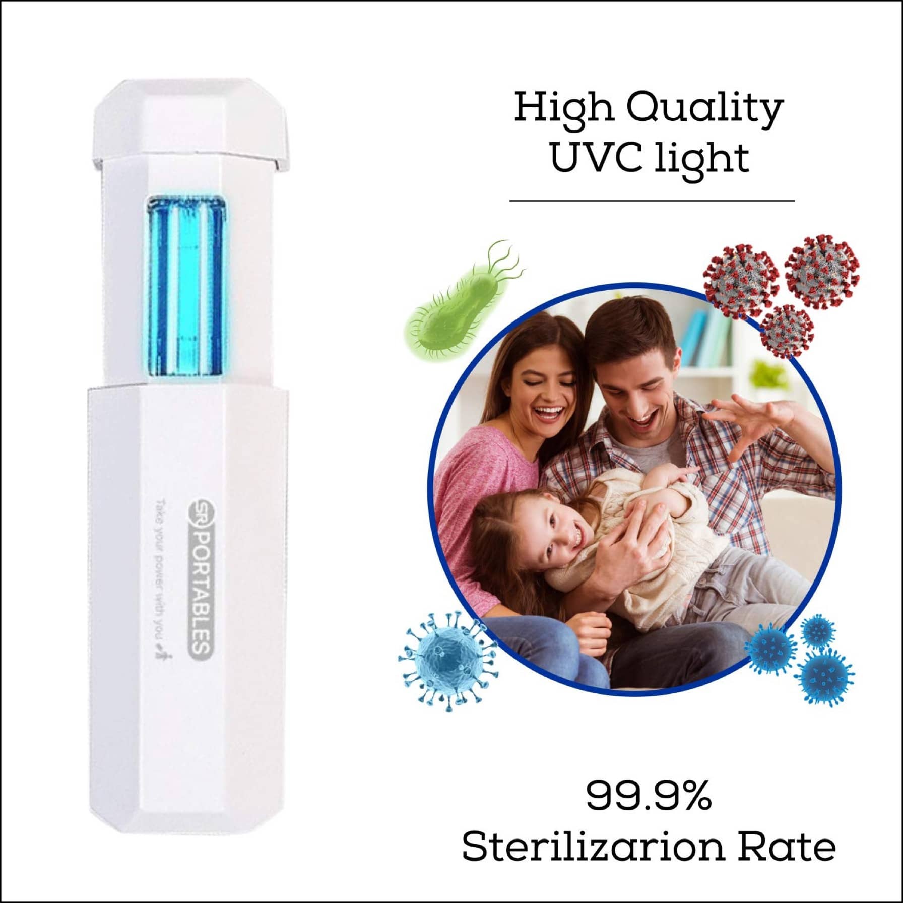 SR Portables UV Disinfectant Rod (‎3.7 x 3.7 x 9.8 cm)
