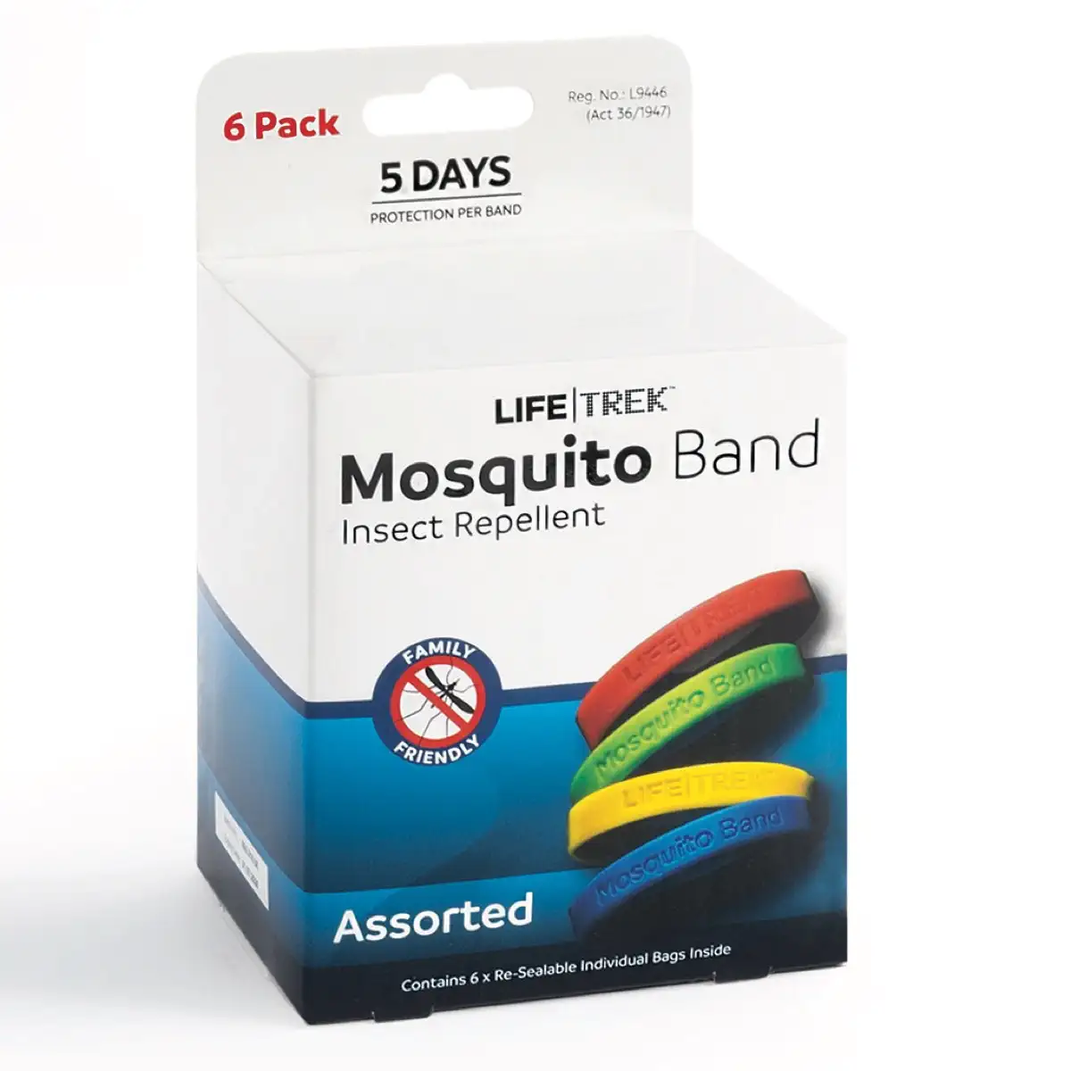 Lifetrek Silicone Mosquito Band Plain (Pack of 6)