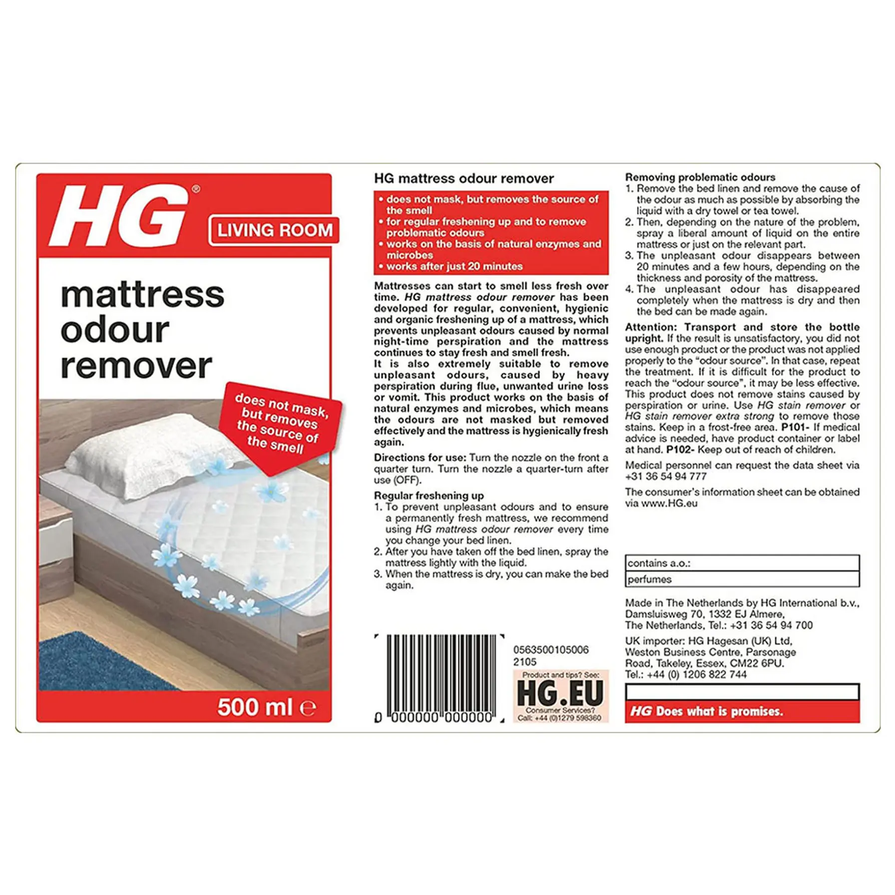 HG Mattress Odor Remover (500 ml)