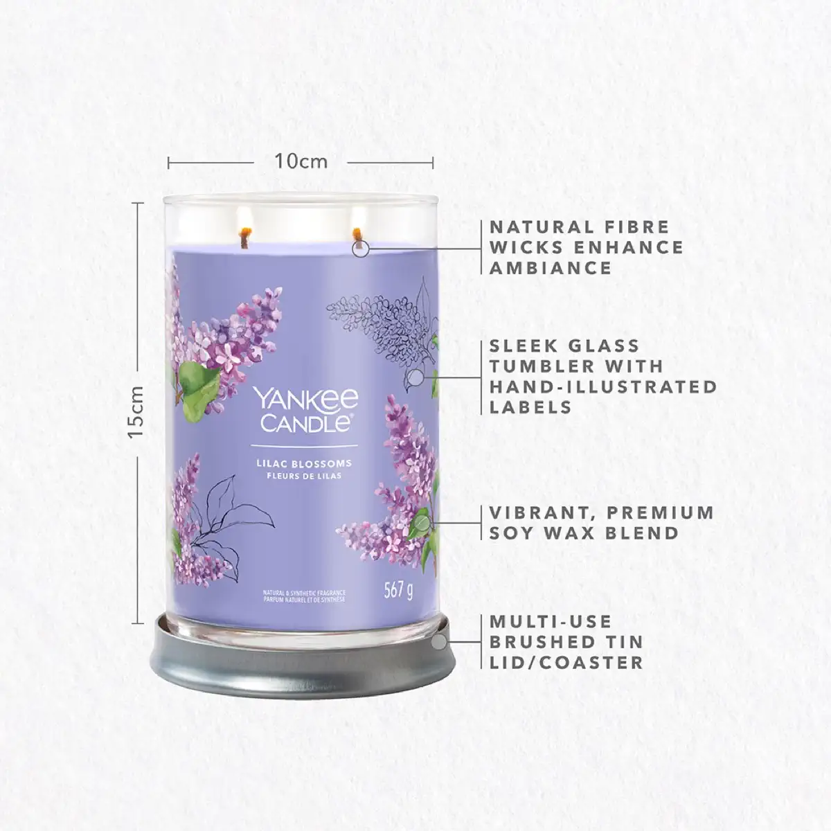 Yankee Candle Signature Lilac Blossoms Large Candle (570 g)