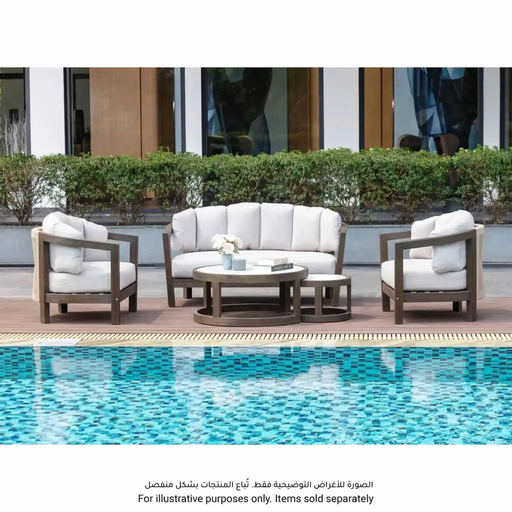 Antigua 4-Seater Acacia Wood Outdoor Sofa Set