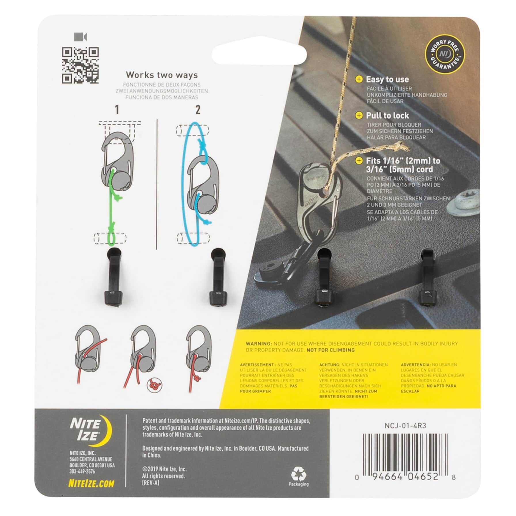 Nite Ize Metal & Plastic CamJam Cord Tightener Pack (4 Pc.)