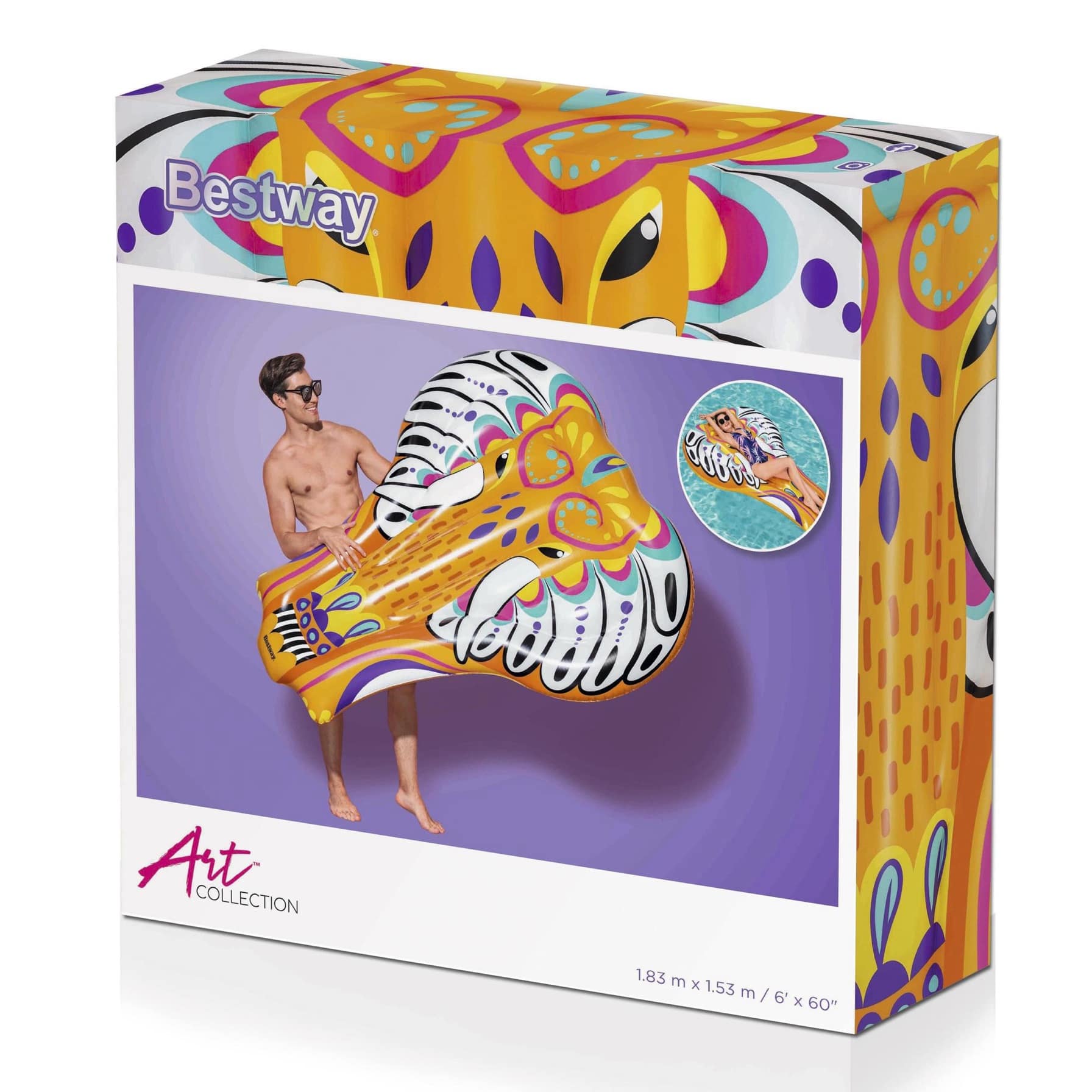 Bestway Vinyl Flirty Fiesta Elephant Island Float (1.83 x 1.53 m)