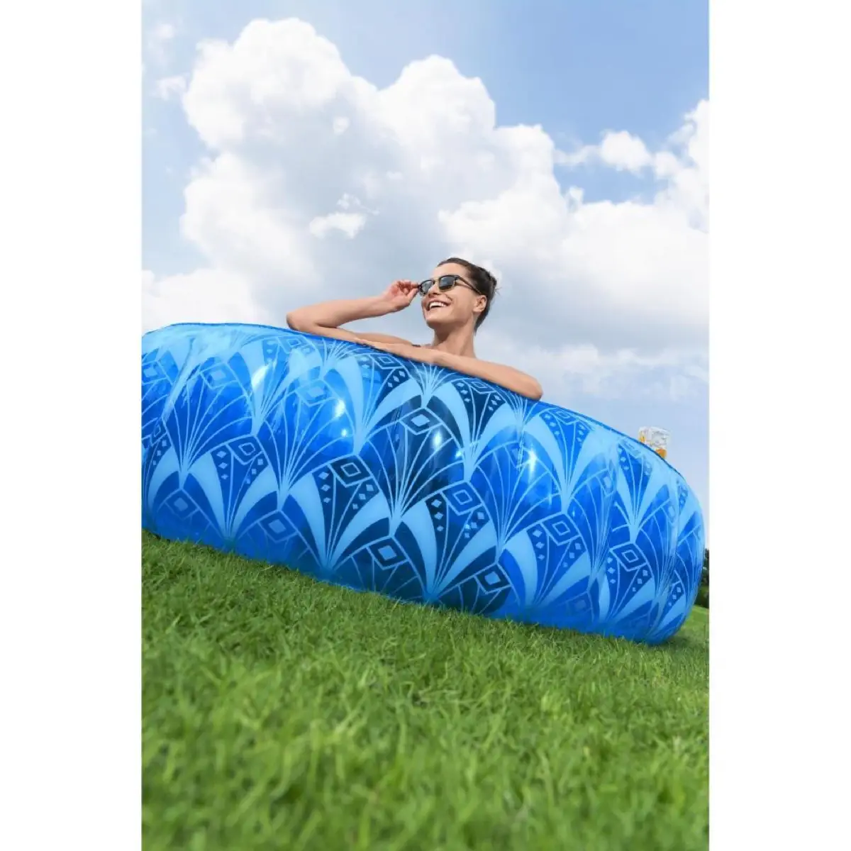 Bestway Inflatable Pool Bohemian Blue Design (168 x 53 cm, Multicolor)