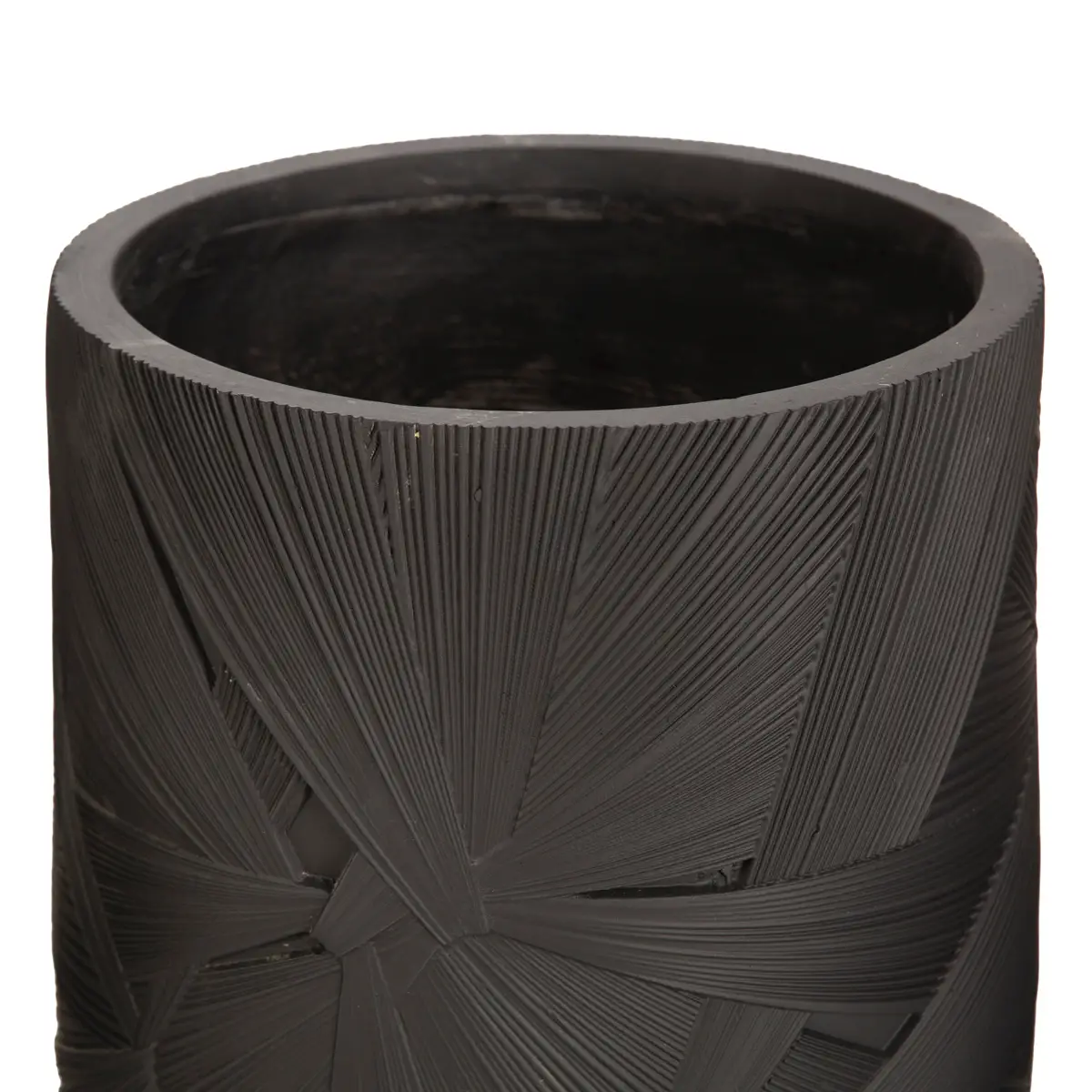 Lavender Fiber Clay Pot (39 cm, Black)