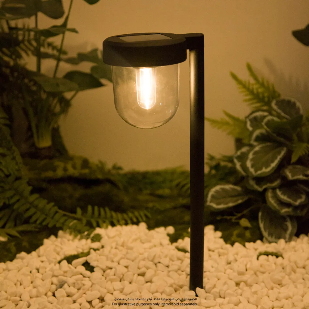 Solar-Powered Round Brith Stake Light (Warm White, 1.2 V)