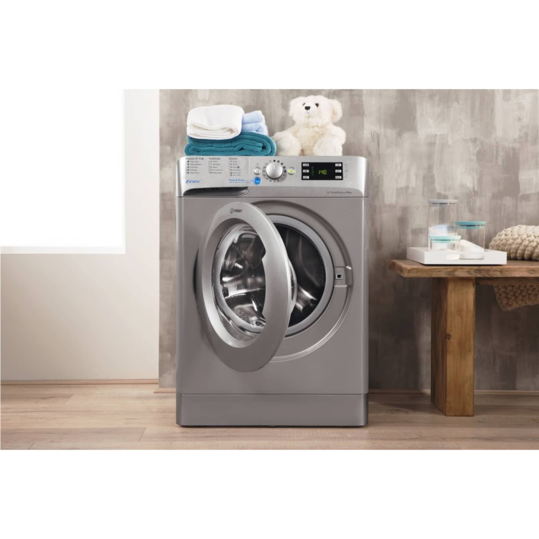 Indesit Front Load Washer, BWE-91484XSUK (9 kg, 1400 rpm) 
