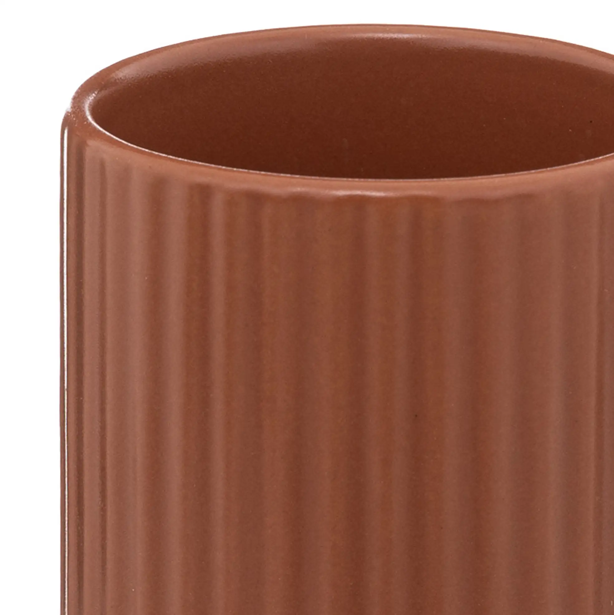 SG Ribbed Earthenware Cup (100 ml, Terracotta)