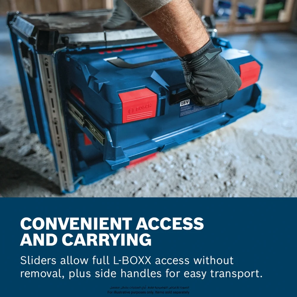 Bosch PRO 2-Rack L-BOXX Contractor Carrying Case System (55.9 x 43.2 x 47.6 cm)