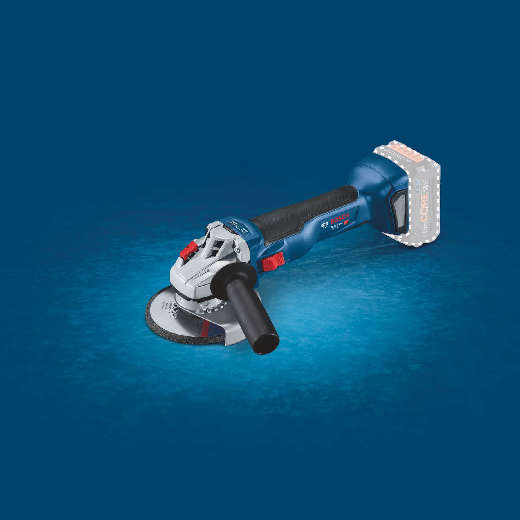 Bosch Professional Cordless Angle Grinder, GWS 18V 10 BL (18 V, Battery & charger sold separately)