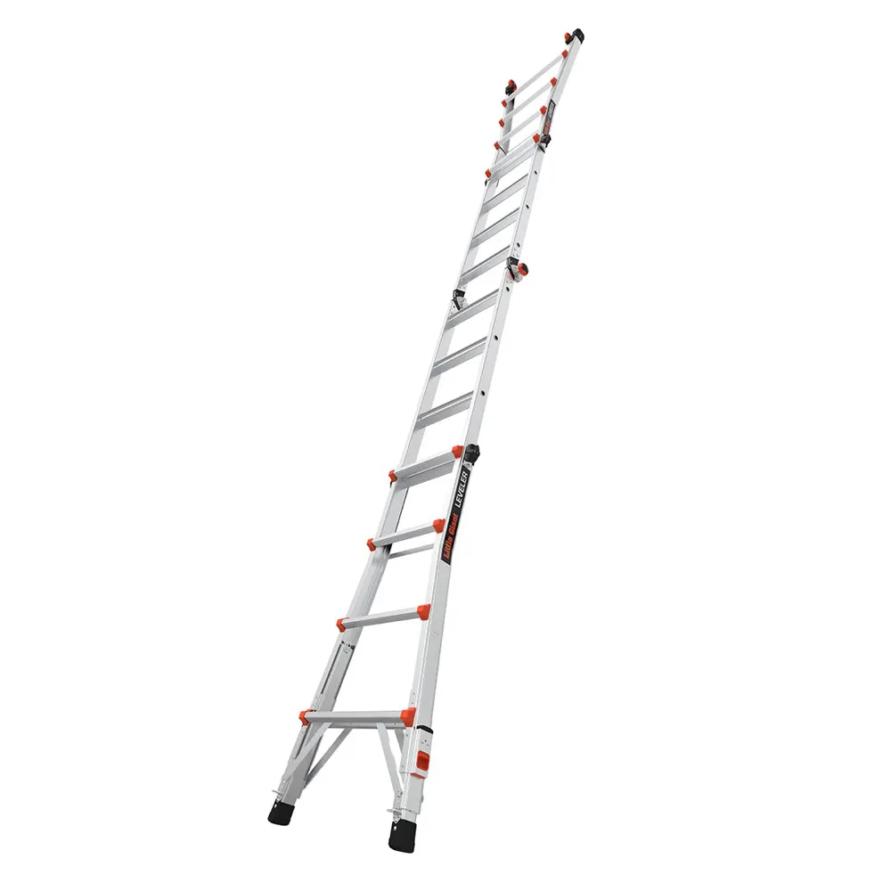 Little Giant Aluminum Multi-Position Extension Ladder W/Ratchet Leg Levelers (5.18 m)