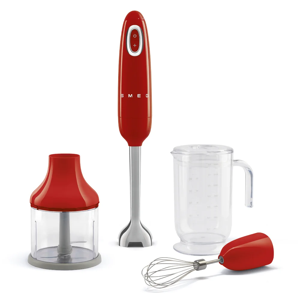 Smeg 50's Style Hand Blender W/Accessories, HBF03RDUK (1.4 L, 700 W)
