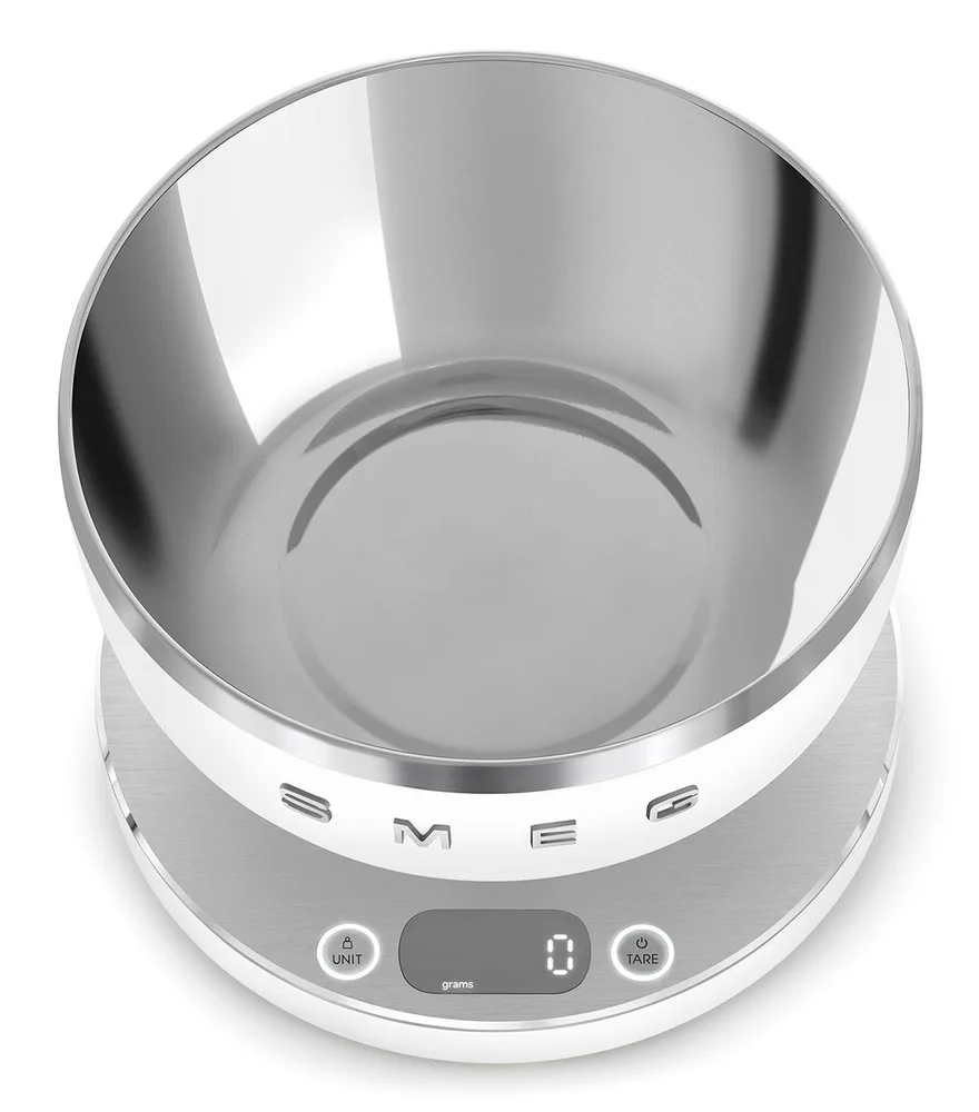 ميزان المطبخ الرقمي Smeg Collezione Aesthetic، KSC01WHMWW (5 كجم)