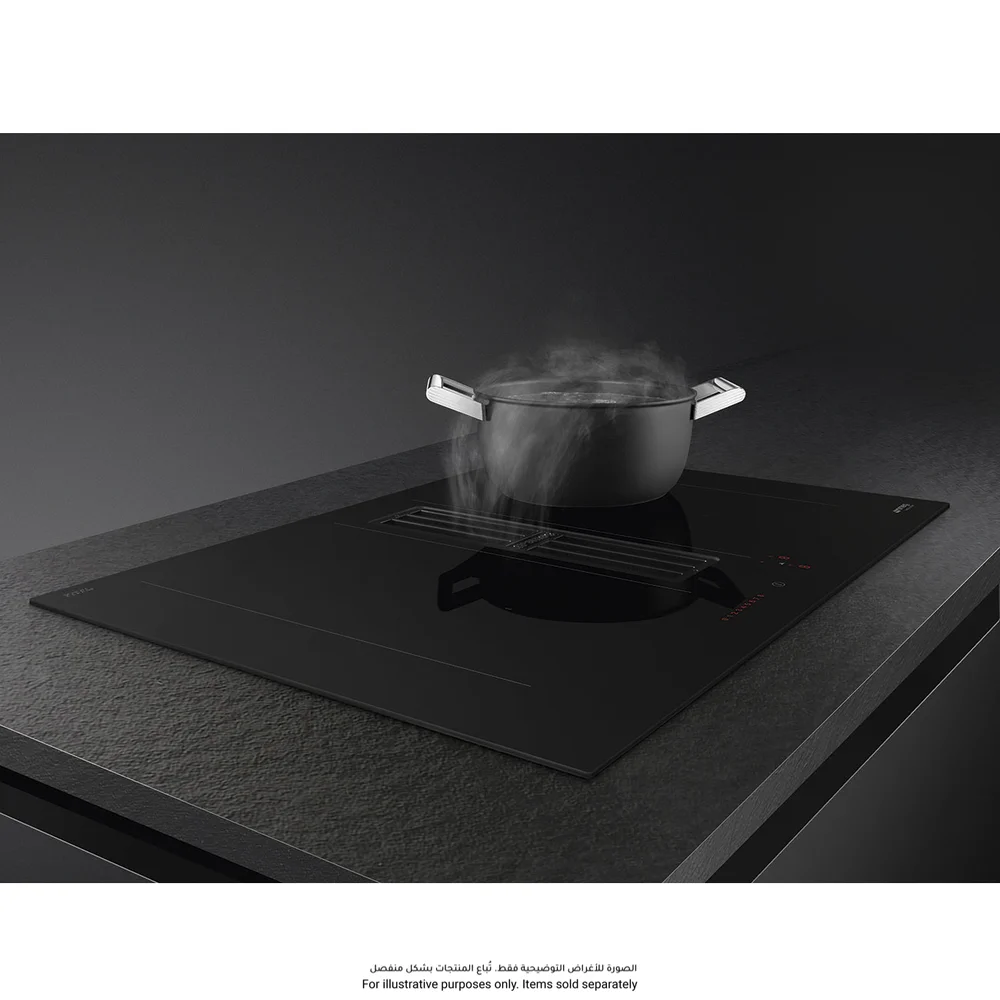 Smeg Universale Aesthetic Built-In 4-Zone Induction Hob W/Integrated Hood, HOBD472D2 (52 x 70 x 23 cm)
