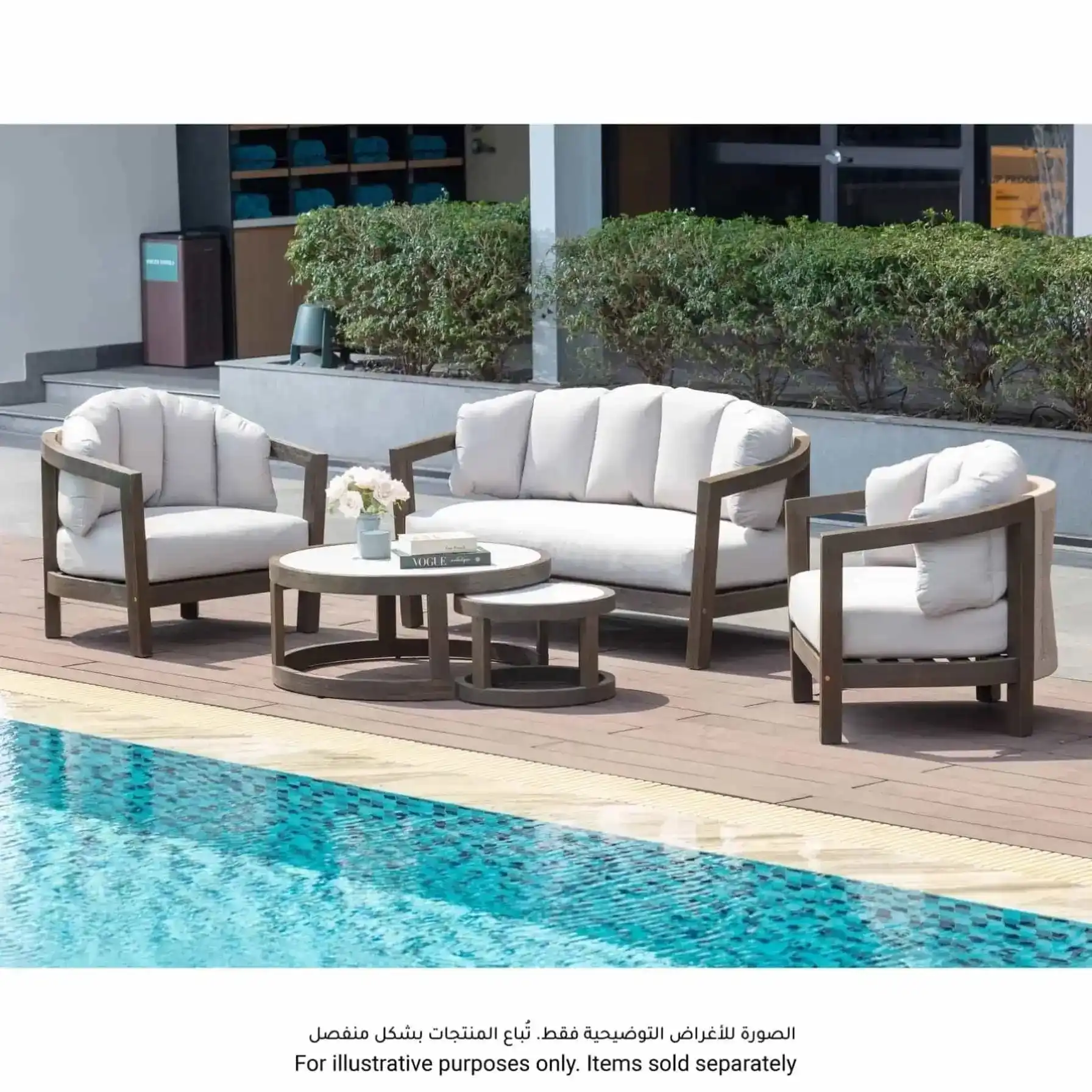 Antigua 4-Seater Acacia Wood Outdoor Sofa Set