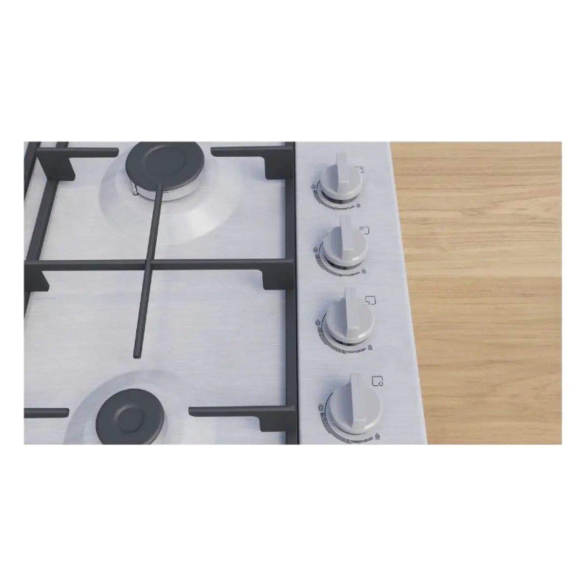 Bosch Serie 2 Built-In 4-Burner Gas Hob, PBP6C5K60M (54 x 58 x 5.4 cm)