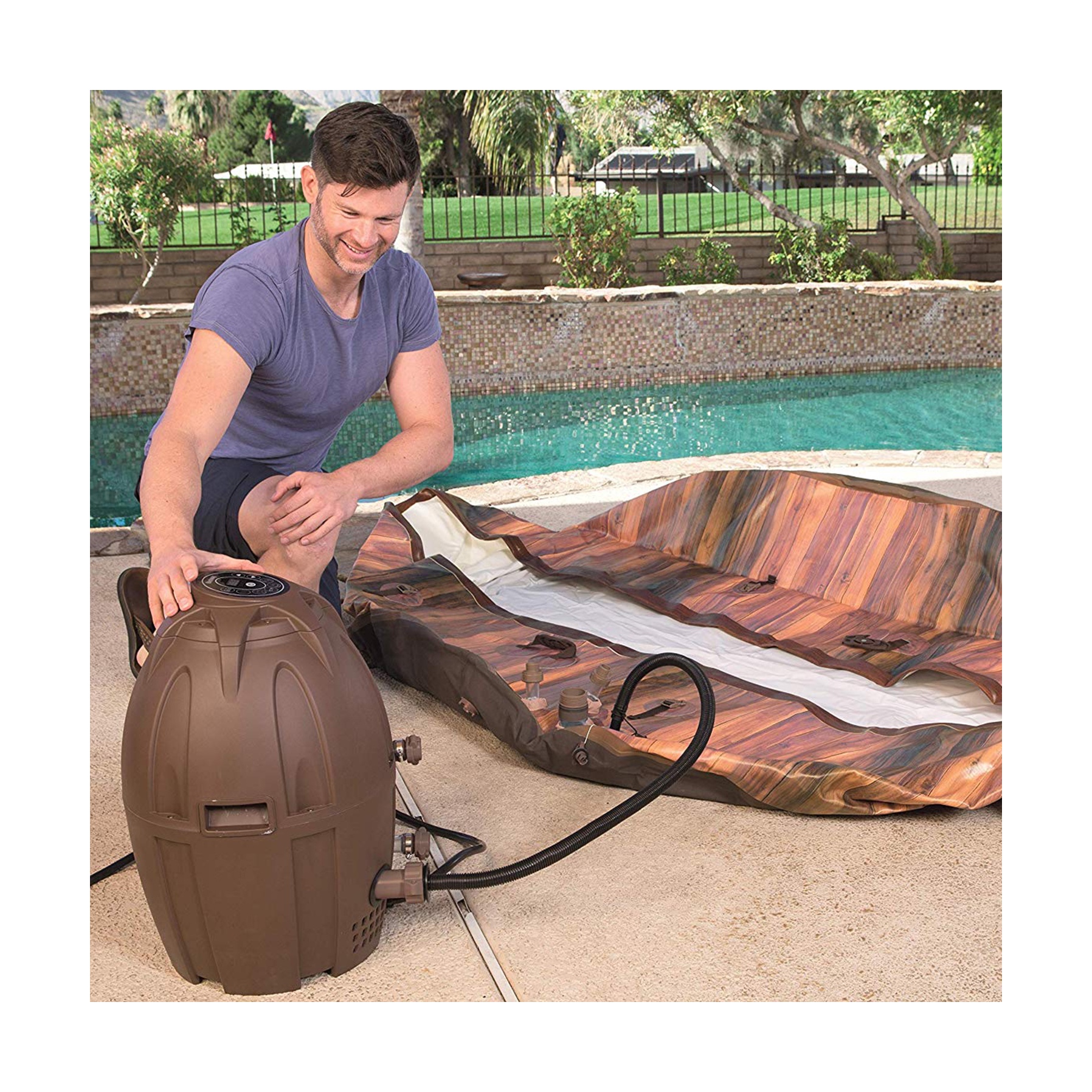 Bestway Lay-Z-Spa Helsinki AirJet (180 x 66 cm, Brown)
