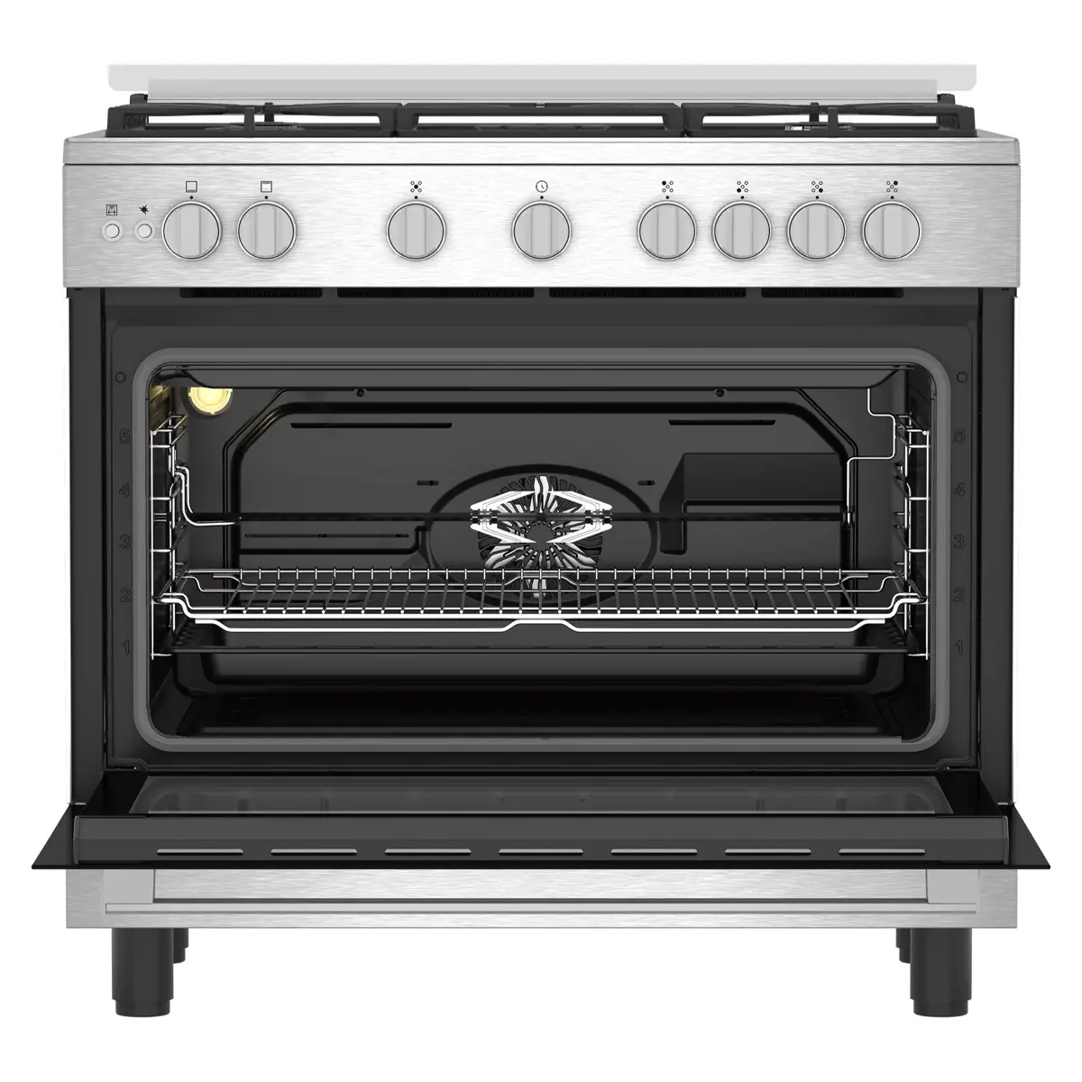 Beko Freestanding 5-Burner Gas Cooker W/Oven, BGGR11127GX (60 x 90 x 90 cm)