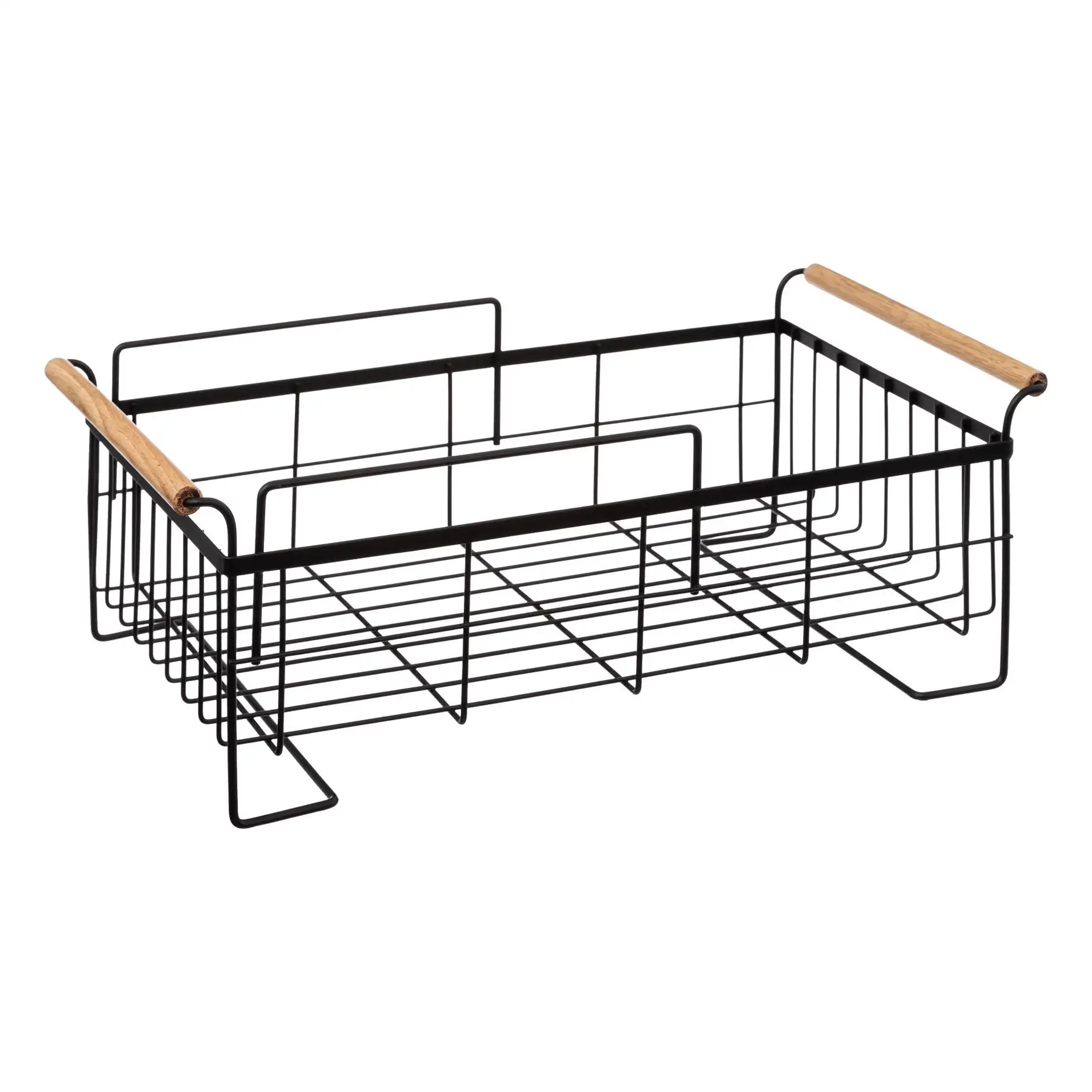 5Five Blackwood 2-Tier Metal Dish Drainer (48 x 29 x 28.3 cm, Black)