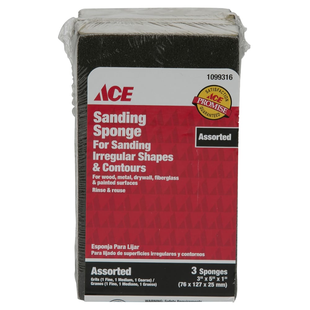 Ace Jumbo Sponge Assorted Flexible Material (7.6 x 12.7 x 7.6 cm, Pack of 3)