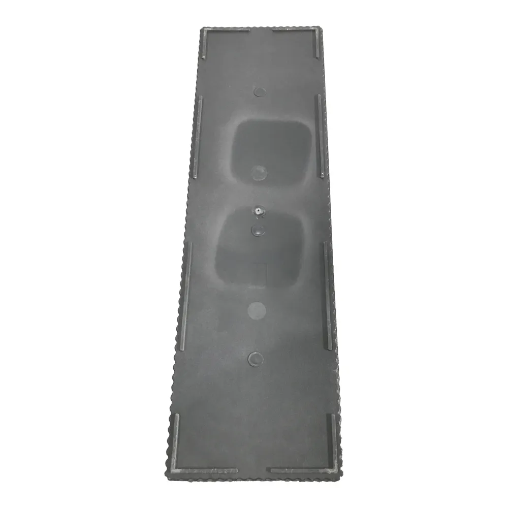 Verve Vertical Ribs Rectangular Plastic Trough (60 cm, Black)
