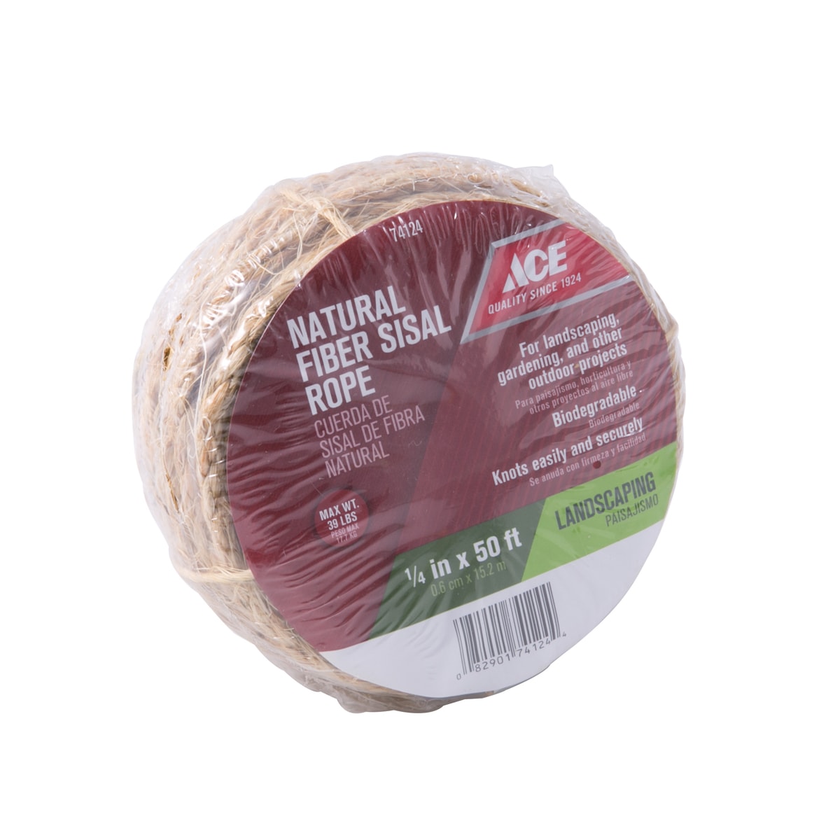 Ace Natural Fiber Sisal Rope (0.6 cm x 15.2 m, Sold Per Meter)