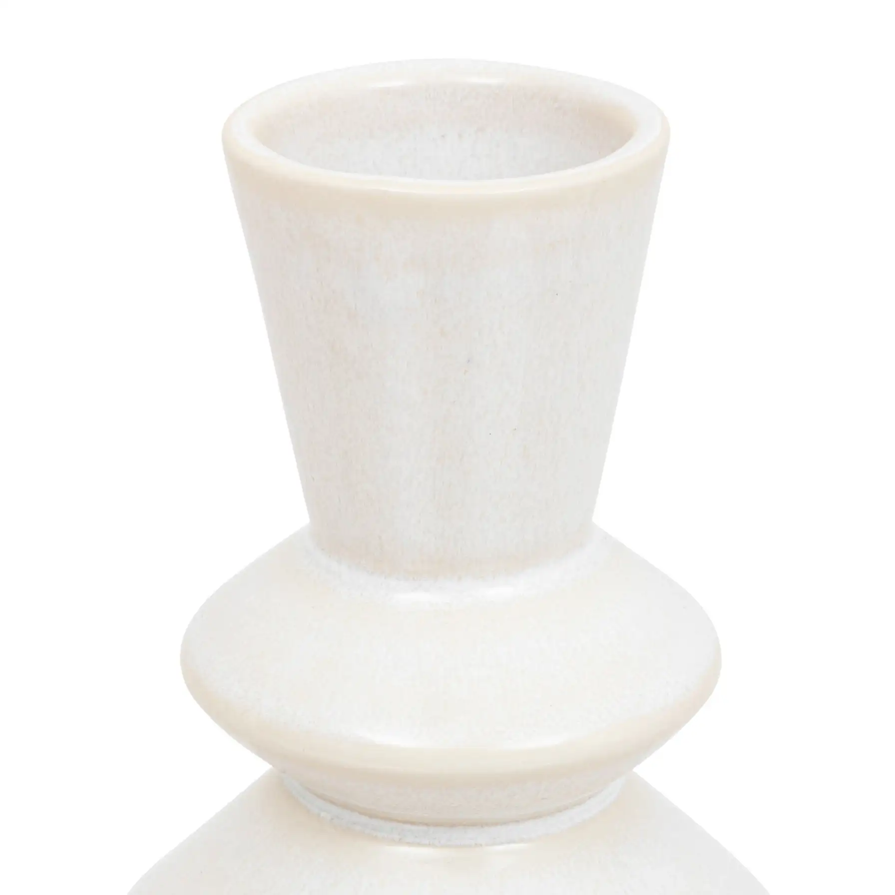 Atmosphera Soleya Ceramic Vase (7 x 14 cm, White)