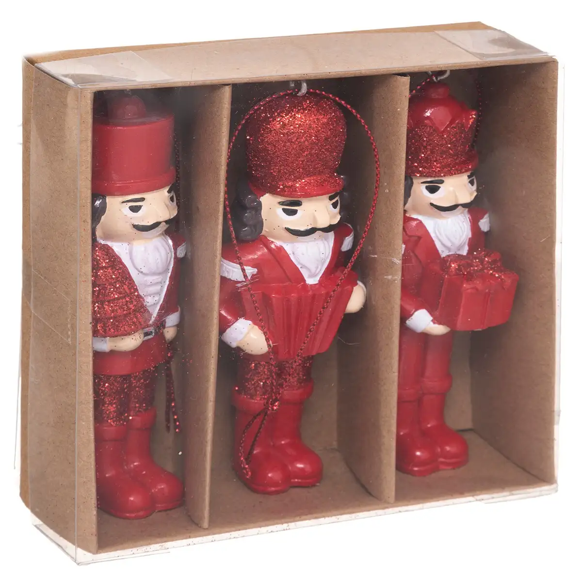 Atmosphera Polyresin Nutcrackers Set (Red, 3 Pc.)