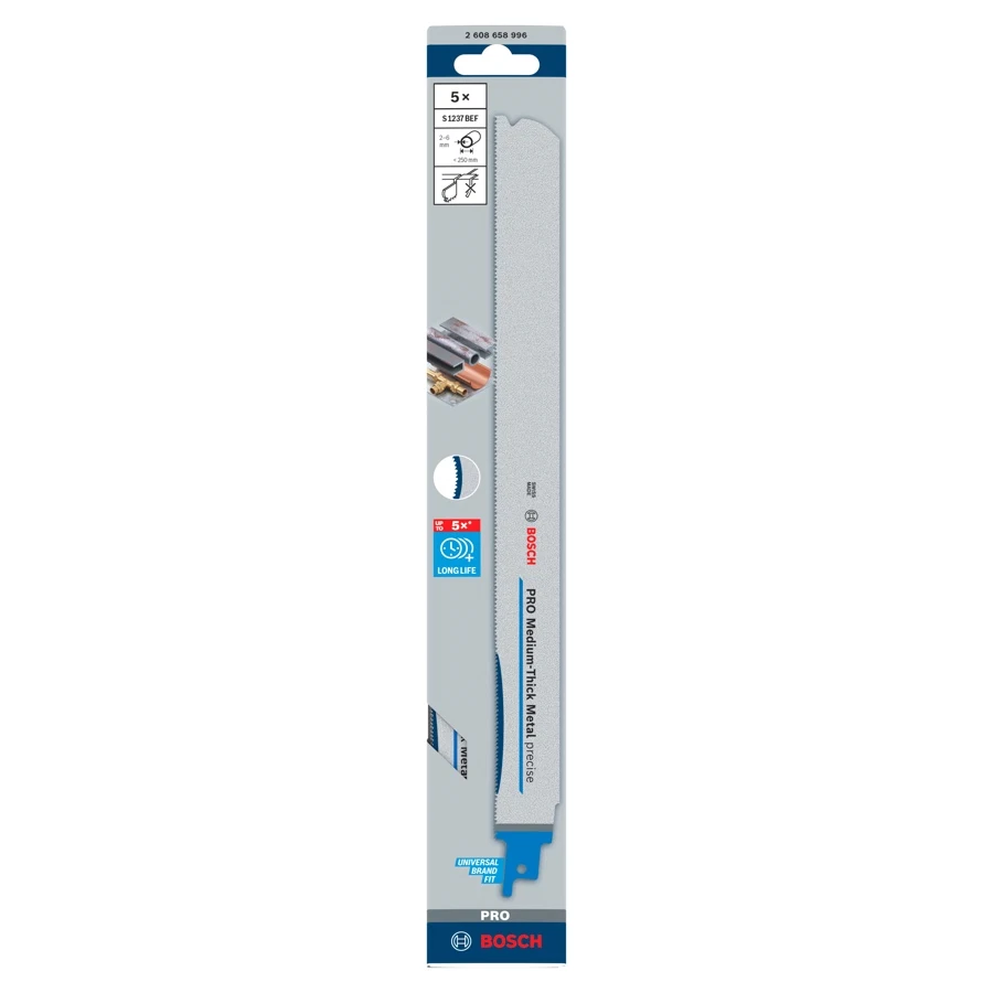 Bosch PRO Medium-Thick Metal Precise Blade Pack, S1237BEF (5 Pc.)