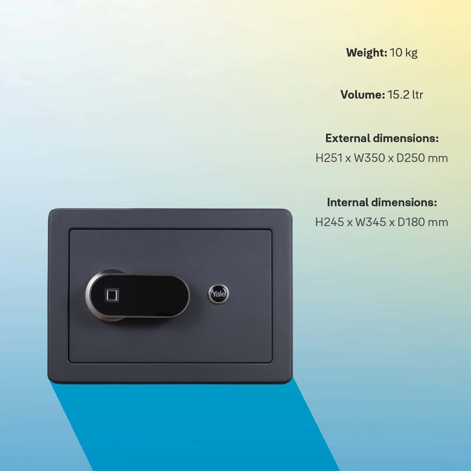 Yale Elegant Series Biometric Safe (9.2 L)