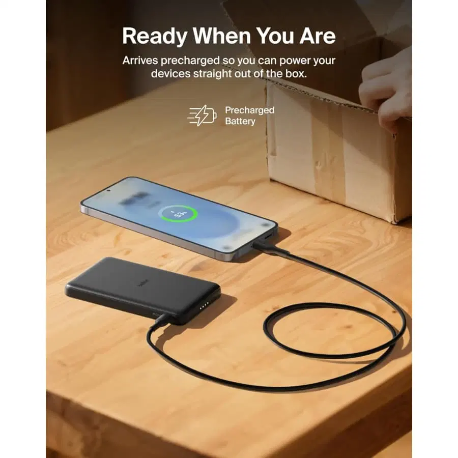 Belkin Slim Magnetic Power Bank (Black, 5.000 mAh, 7.5 W)
